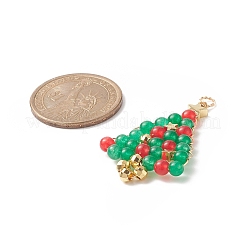 Pendentifs teints en jade de malaisie naturelle&nbsp;PALLOY-JF02003