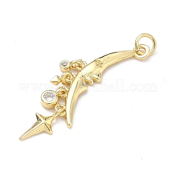 Ottone micro spianare pendenti zirconi&nbsp;KK-P345-51G