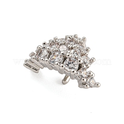 Placage de crémaillère en laiton micro pave clair zircone cubique cheville bails&nbsp;KK-F876-24P-02