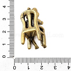 Messing Frosch Miniatur Figuren Statuen für Home Office Desktop Ornament&nbsp;KK-S335-09AB