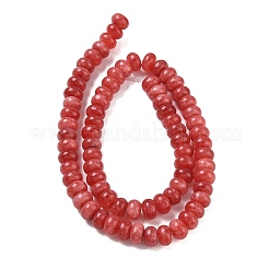 Teñidos naturales blancas abalorios de jade hebras&nbsp;GG-CBA9281-A18-5x8mm