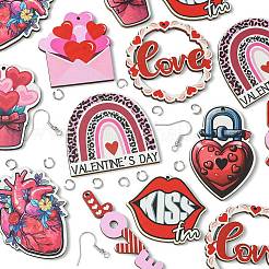 Kit de décoration de pendentif/boucle d'oreille pour la saint-valentin&nbsp;DIY-FS0005-42