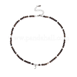 Ensemble de colliers à breloques lune et étoile en zircone cubique claire 2 pièces 2 styles&nbsp;NJEW-JN04149