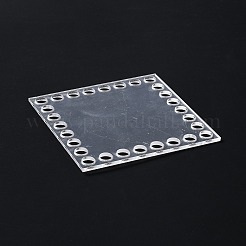 Transparente gehäkelte Korbböden aus Acryl&nbsp;LS-DIY-WH0368-001A