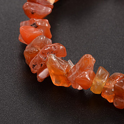 Braccialetti elasticizzati in rilievo di corniola naturale (tinti).&nbsp;BJEW-JB01826-04