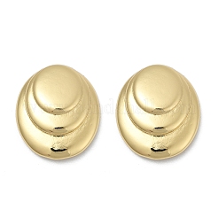 Orecchini a bottone ovali in ottone&nbsp;EJEW-H154-09B-G