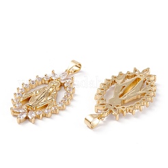 Pendentifs en laiton zircon cubique transparent&nbsp;ZIRC-M116-22G