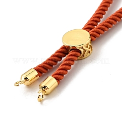 Bracelets coulissants en corde milan torsadée à moitié finis&nbsp;FIND-G032-01G-23