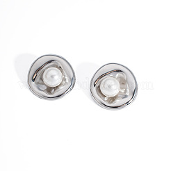 Pendientes redondos de acero inoxidable 304 para mujer&nbsp;YG0188-3