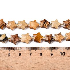 Natürliches Bild Jaspis Perlen Stränge&nbsp;G-T138-189