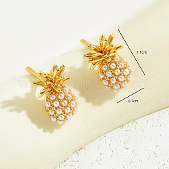 Elegante Ananas-Ohrstecker aus Messing&nbsp;DF3598
