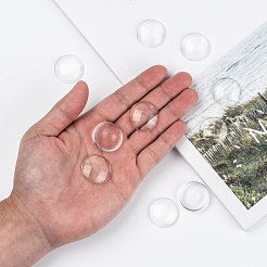 Cabochons en verre transparent&nbsp;X-GGLA-R026-25mm