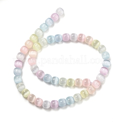 Stränge natürlicher Selenitperlen in Macaronfarbe&nbsp;G-B103-A01-01