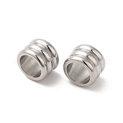 Perles européennes en acier inoxydable 304 anti-ternissement&nbsp;STAS-H214-04P