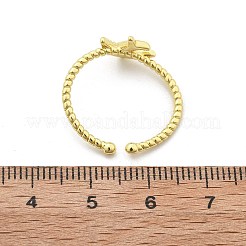 Vogel-Manschettenringe aus Messing für Damen&nbsp;RJEW-C123-06G