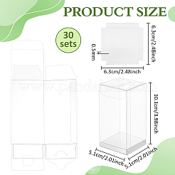 Cajas de almacenamiento de regalo de PVC plegables&nbsp;LS-CON-WH0110-57A