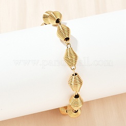 Braccialetti a catena in acciaio inossidabile 304 per donna e uomo&nbsp;BJEW-Z143-27G
