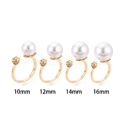 Lotusblume Messing Micro Pave klare Zirkonia Cup Peg Ring Einstellungen&nbsp;KK-T076-19G