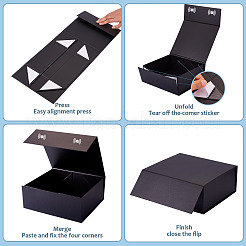 Faltbare rechteckige Geschenkboxen zur Aufbewahrung aus Papier&nbsp;CON-TAC0019-001C