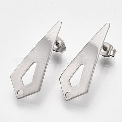 Anlaufgeschützte Ohrstecker aus Edelstahl 201&nbsp;X-STAS-S079-54B