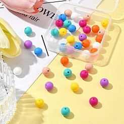 40 Stück 8 Farben Lebensmittelqualität umweltfreundliche Silikon-Fokalperlen&nbsp;SIL-FS0001-20