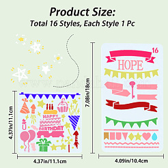 2 set di 2 modelli di stencil per pittura e disegno di animali domestici in plastica cava&nbsp;AJEW-GF0006-91D