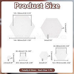 Kit de gabarits en acrylique&nbsp;TOOL-WH0155-247A