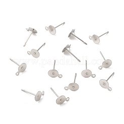 Anlaufgeschützte Ohrstecker-Beschläge aus Edelstahl 304&nbsp;STAS-E025-1