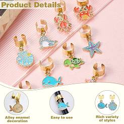 9 pendentif stéthoscope décoratif en alliage émaillé&nbsp;HJEW-SW00235