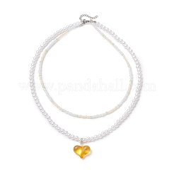 Ciondolo a forma di cuore in acrilico&nbsp;NJEW-JN05290-02