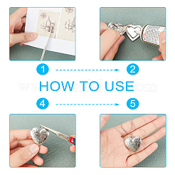 DIY-Sets zum Basteln von Halsketten mit Anhängern zum Thema Valentinstag&nbsp;DIY-UN0002-06