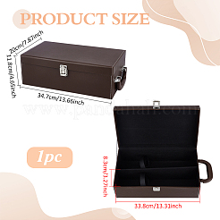 Scatole regalo in pelle per vino con 2 slot e manici&nbsp;CON-WH0089-284B