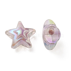 Placcatura uv perline acriliche trasparenti iridescenti arcobaleno&nbsp;OACR-C007-06F