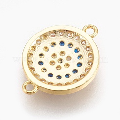 Liens de zircone cubique en laiton micro-pavé&nbsp;X-ZIRC-O026-06G-NR