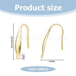 100 pieza de ganchos para pendientes de acero inoxidable 316&nbsp;STAS-HS0001-16