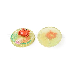 Cabochon in resina tondi piatti a tema oceano&nbsp;CRES-T025-02I