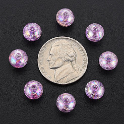 Perles en acrylique transparentes craquelées&nbsp;LS-MACR-S373-66-L01