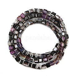 Chapelets de perles en verre électroplaqué&nbsp;EGLA-B011-07A-HP02