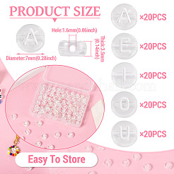100pcs 5 Arten transparente Acrylperlen&nbsp;OACR-TA0003-48C