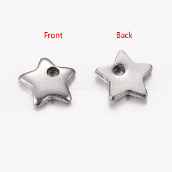 Anlaufgeschützte Anhänger in Form eines fünfzackigen Sterns aus Edelstahl 304&nbsp;X-STAS-K002-19A