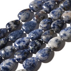 Fili di perle di diaspro macchia blu naturale&nbsp;G-I377-A12