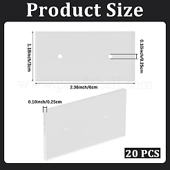20 tarjeta de exhibición de aretes de acrílico&nbsp;EDIS-CP0001-16B