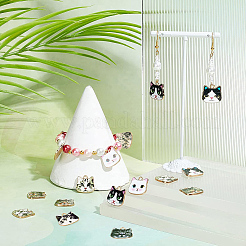 48 colgante de esmalte de aleación con estampado de 8 estilos&nbsp;FIND-SC0003-20