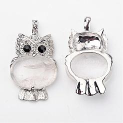 Pendentifs de cristal de quartz naturel&nbsp;G-G884-B16-FF
