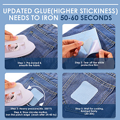 5 foglio di toppe autoadesive in denim&nbsp;PATC-TA0001-61E