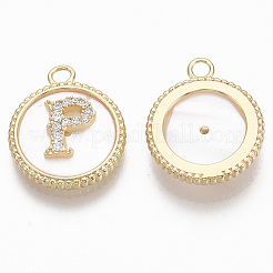 Colgante micropavé cubic zirconia de latón&nbsp;KK-R130-034-P-NF