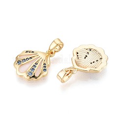 Colgantes de latón con micropavé de circonitas cúbicas y esmalte&nbsp;KK-T072-35G