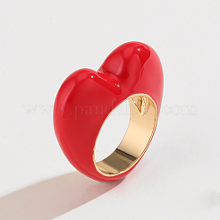 3d Herz Zinklegierung Emaille Fingerringe&nbsp;FS-WG26371-08