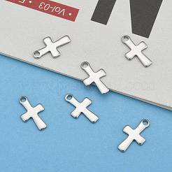 Breloques minuscules en forme de croix en acier inoxydable 304 anti-ternissement&nbsp;X-STAS-E104-34P