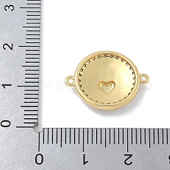 Placcatura in ottone con micro pavé di zirconi cubici trasparenti ciondolo connettore sacro cuore di gesù&nbsp;X-KK-A234-065G